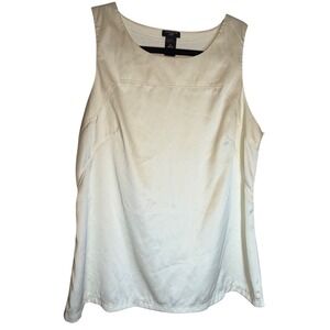 Ann Taylor Ivory Cream Sleeveless Tank Top Shirt Womens MP